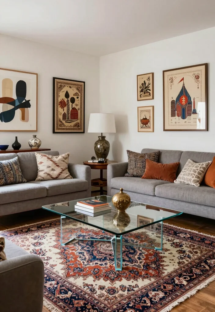 16 Magnolia Living Room Ideas Cozy Modern Farmhouse - 11. Mix and Match Decor Styles 1