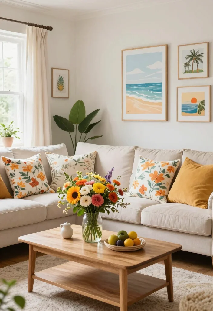 16 Magnolia Living Room Ideas Cozy Modern Farmhouse - 15. Embrace Seasonal Decor Changes 1