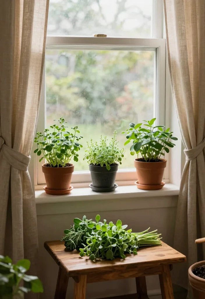 16 Organic Living Room Ideas: Natural Calm and Warm - 12. Crafting an Indoor Herb Garden 1