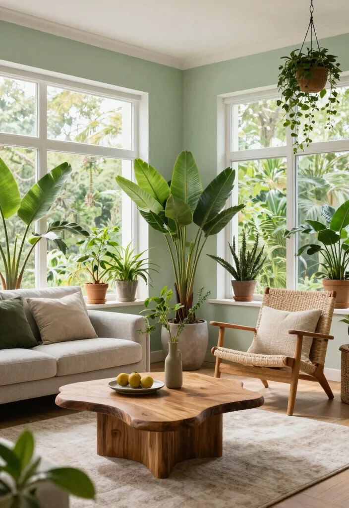 16 Organic Living Room Ideas: Natural Calm and Warm - 2. Biophilic Design Elements 1