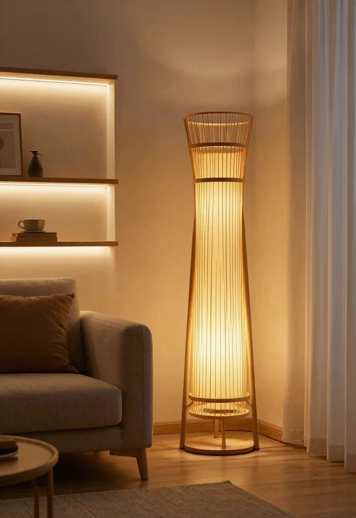 16 Organic Living Room Ideas: Natural Calm and Warm - 7. Sustainable Lighting Solutions 1