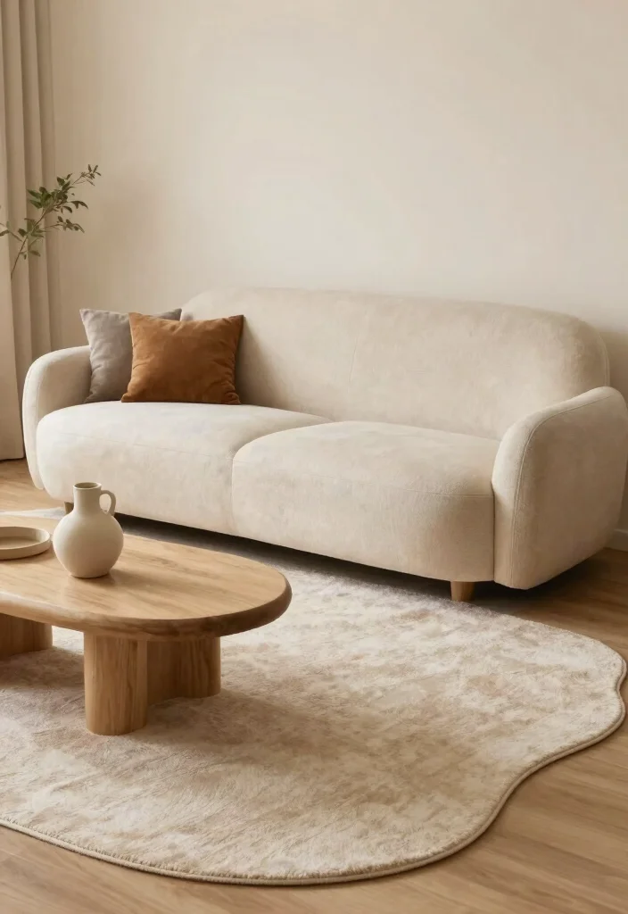 16 Organic Living Room Ideas: Natural Calm and Warm - 9. Incorporating Organic Shapes 1