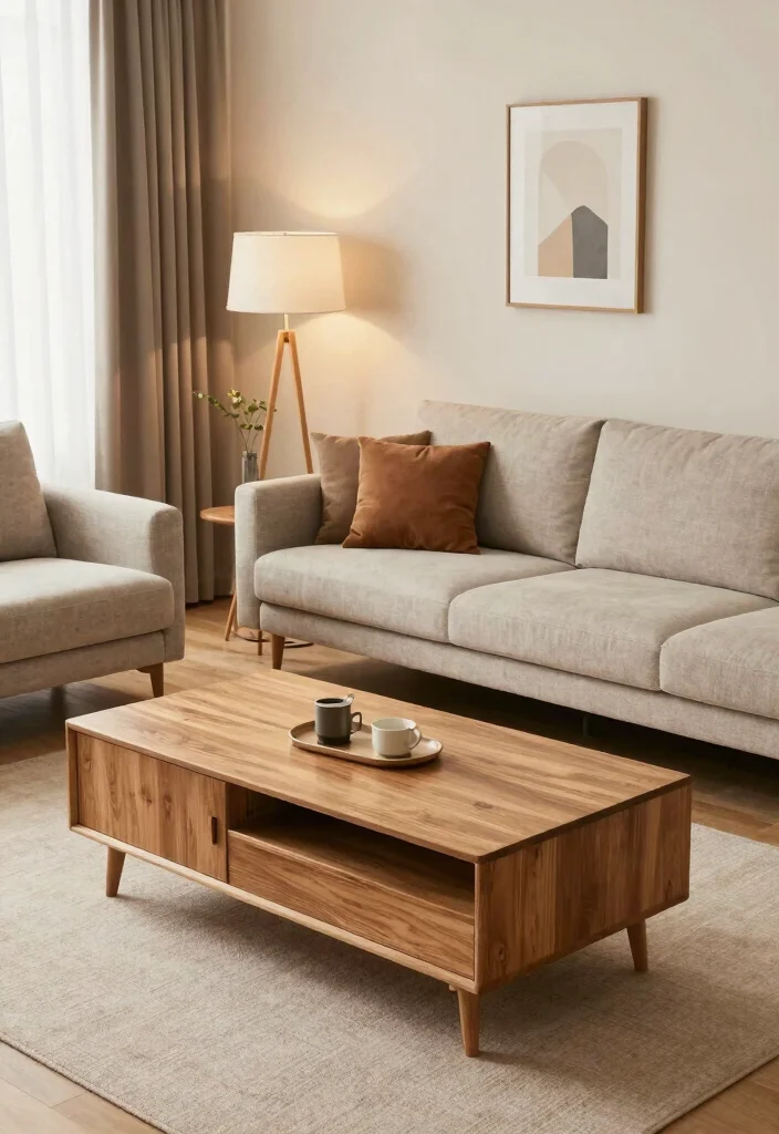 16 Rockstar Living Room Ideas for Edgy Luxurious Vibes - 14. Functional Furniture 1