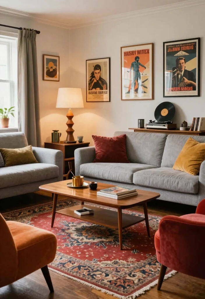 16 Rockstar Living Room Ideas for Edgy Luxurious Vibes - 5. Vintage Finds 1