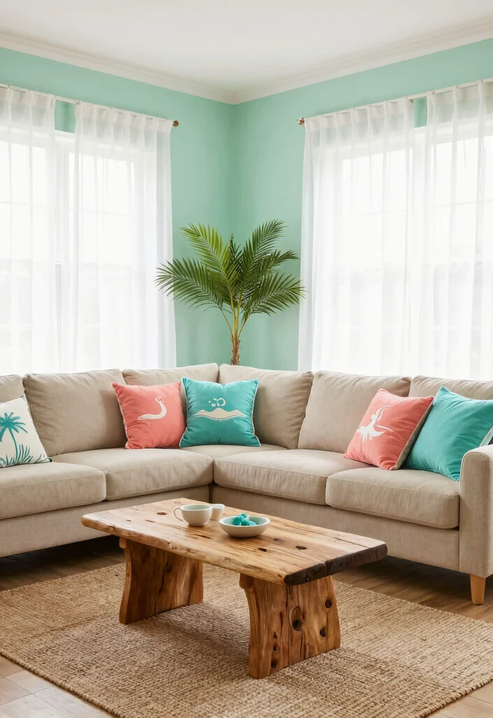 16 Surf Living Room Ideas: Breezy Coastal Cool - 1. Ocean-Inspired Color Palette 1