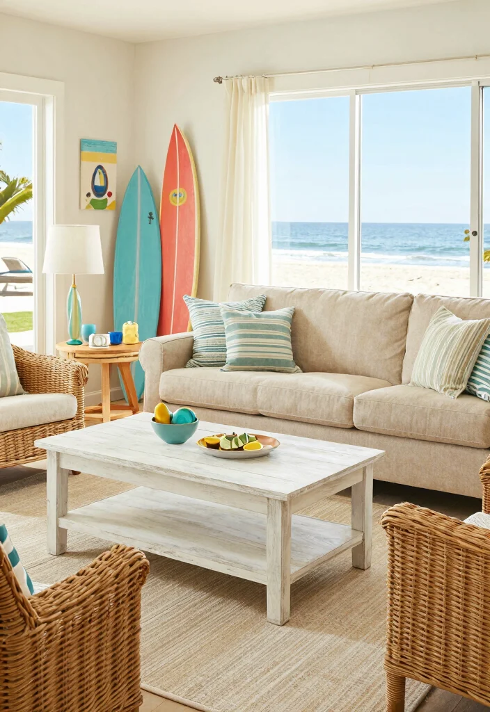 16 Surf Living Room Ideas: Breezy Coastal Cool - 5. Beach House Furniture 1