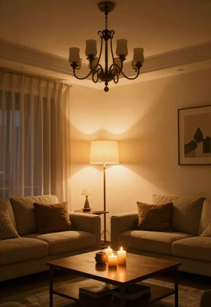 17 Arhaus Living Room Ideas Cozy Modern and Elevated - 7. Layered Lighting for Ambiance 1