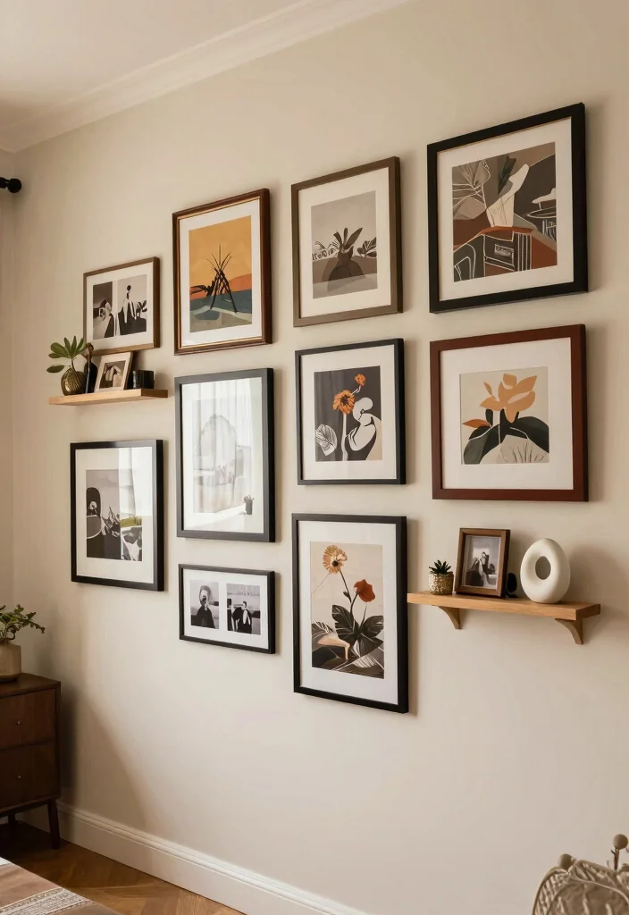 17 Arhaus Living Room Ideas Cozy Modern and Elevated - 9. Curate a Gallery Wall 1