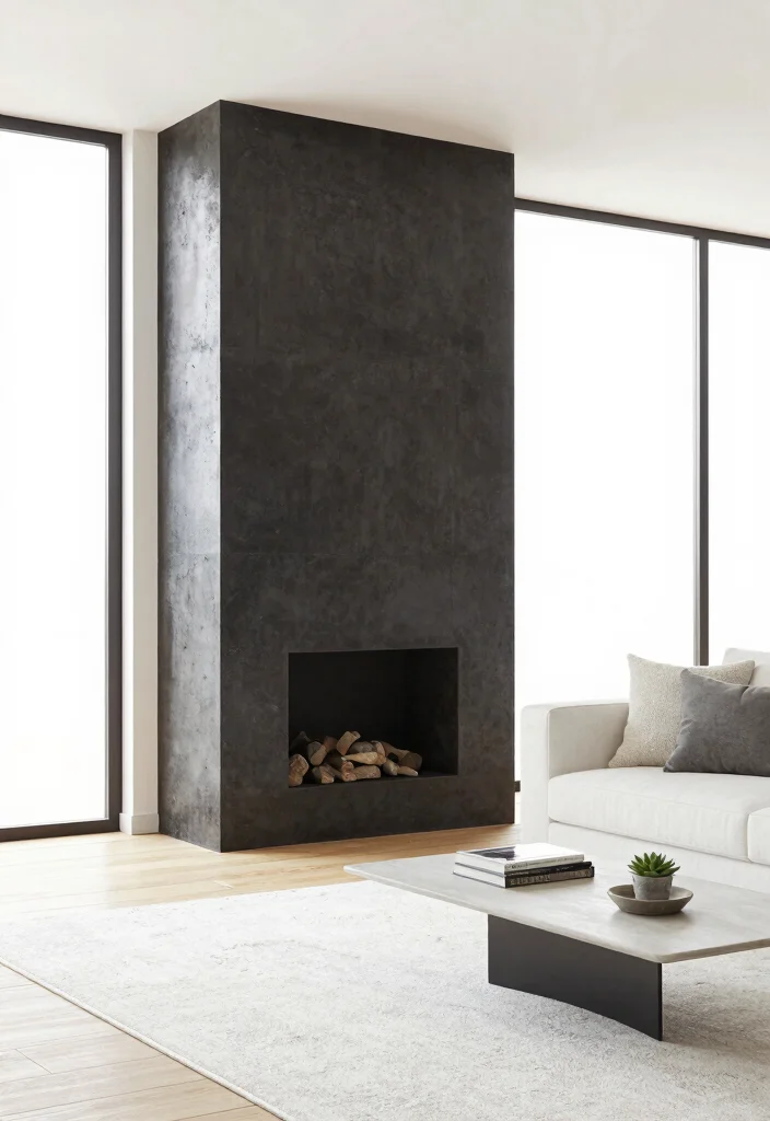 17 Chimney Living Room Ideas: Cozy Focal Point Designs - 1. Modern Minimalism: Sleek Lines and Neutral Tones 1
