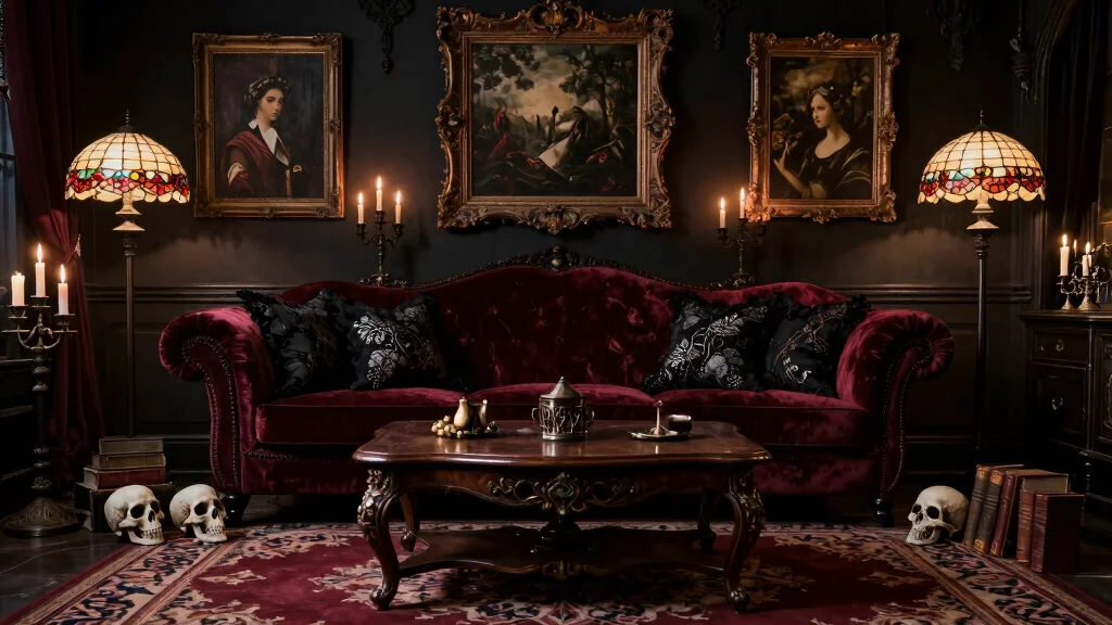 17 Goth Living Room Ideas: Dark, Moody, and Dramatic