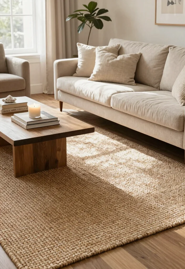 17 Living Room Accessories Ideas That Instantly Elevate Style - 2. Natural Fiber Rugs 1