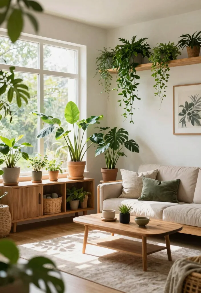 17 Living Room Accessories Ideas That Instantly Elevate Style - 8. Biophilic Design Elements 1