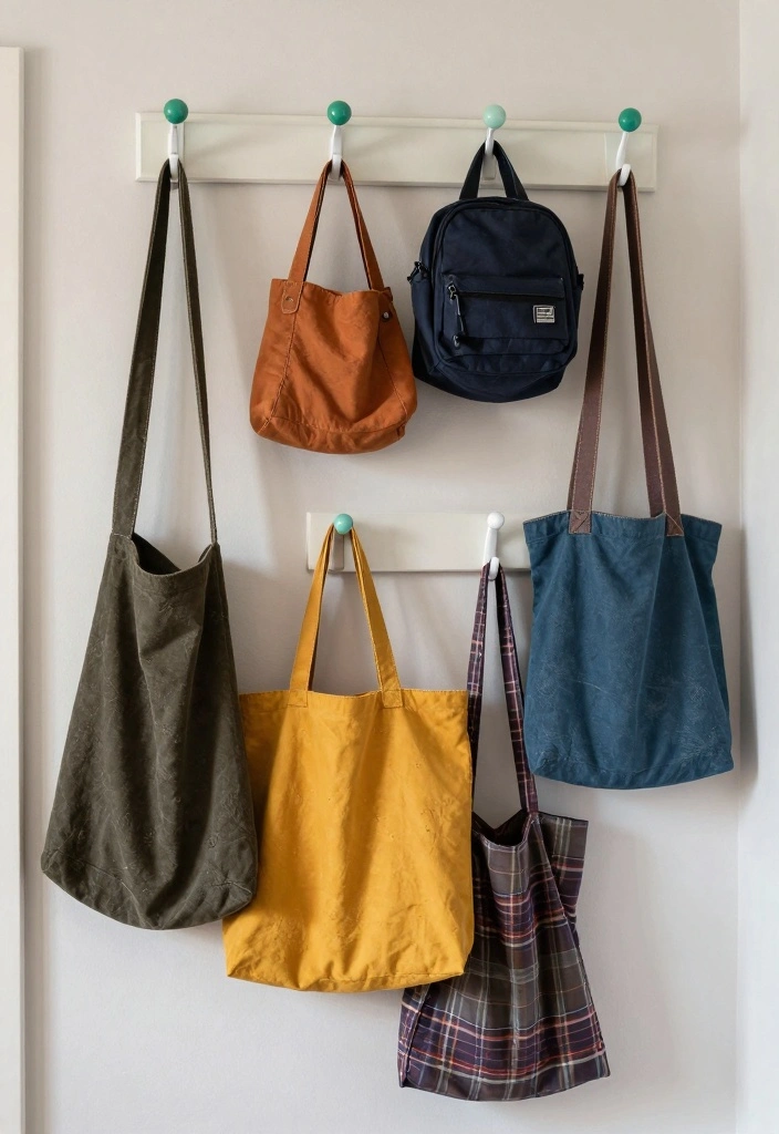 17 Living Room Closet Ideas for Hidden Storage Solutions - 10. Creative Use of Hooks 1