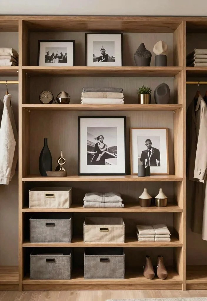 17 Living Room Closet Ideas for Hidden Storage Solutions - 16. Personal Touches with Decor 1