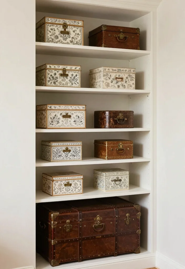 17 Living Room Closet Ideas for Hidden Storage Solutions - 17. Vintage Finds for Unique Appeal 1