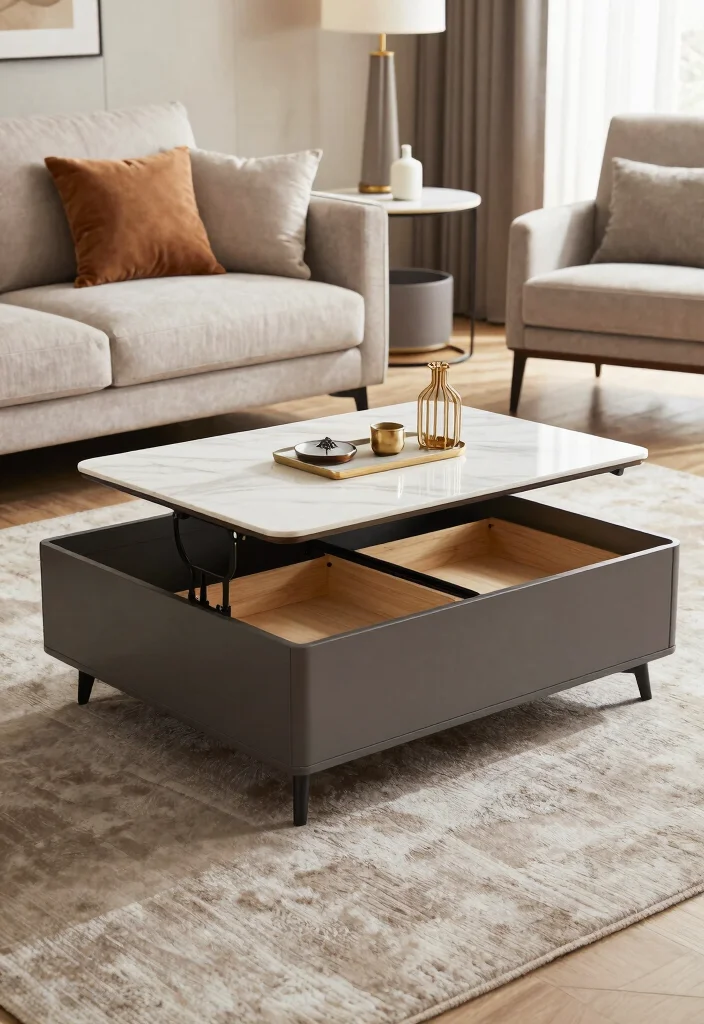 17 Living Room Closet Ideas for Hidden Storage Solutions - 2. Hidden Compartment Tables 1