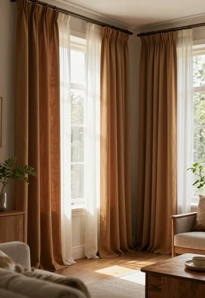 17 Living Room Window Decor Ideas Frame the View Beautifully - 6. Layered Textiles for Depth 1