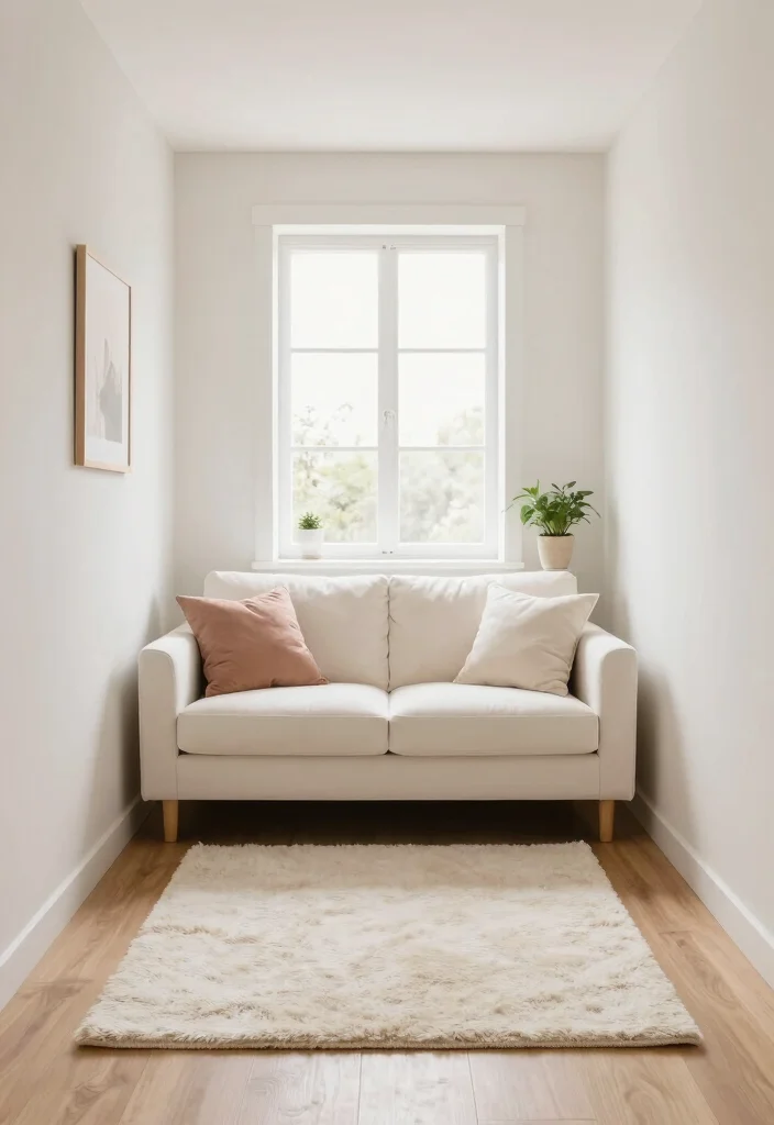 17 Narrow Living Room Design Ideas: Smart Space Solutions - 1. Embrace the Power of Light Colors 1