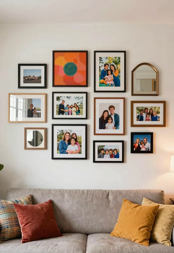 17 Second Living Room Ideas for Flexible Extra Spaces - 12. Personalized Gallery Wall 1