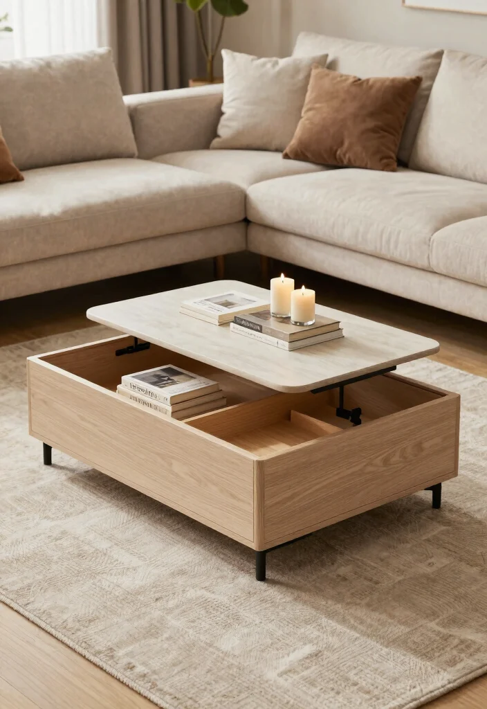 17 Second Living Room Ideas for Flexible Extra Spaces - 13. Reimagining the Coffee Table 1