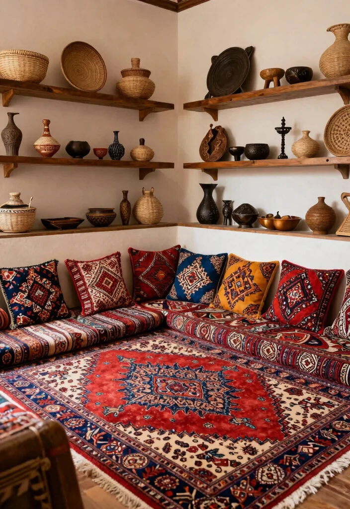 18 Colorful Living Room Inspiration Ideas Full of Personality - 13. Global Influences 1