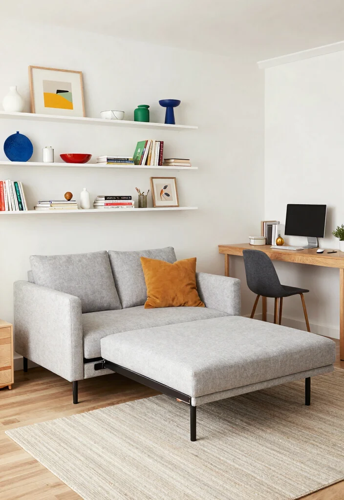 18 Colorful Living Room Inspiration Ideas Full of Personality - 15. Multi-Functional Spaces 1