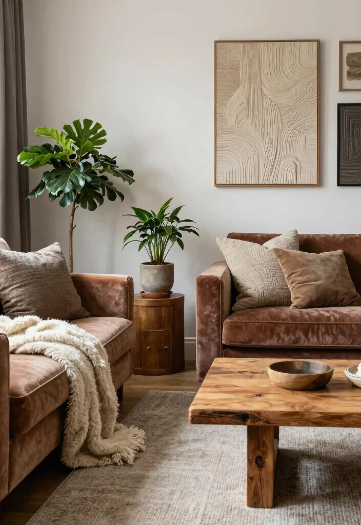 18 Colorful Living Room Inspiration Ideas Full of Personality - 17. Texture Over Color 1