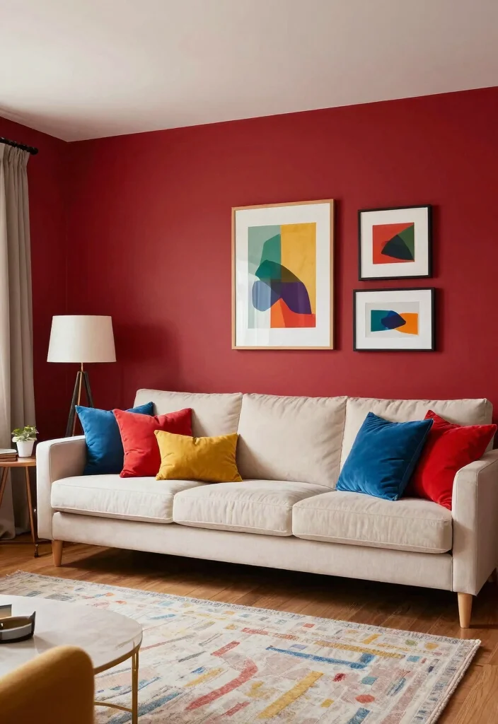 18 Indochine Living Room Ideas: Timeless East Meets West - 10. Bold Color Palettes 1