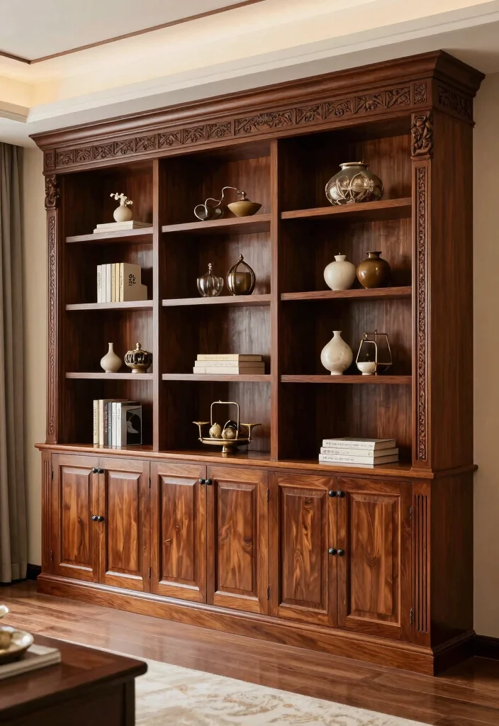 18 Indochine Living Room Ideas: Timeless East Meets West - 12. Custom Built-Ins 1