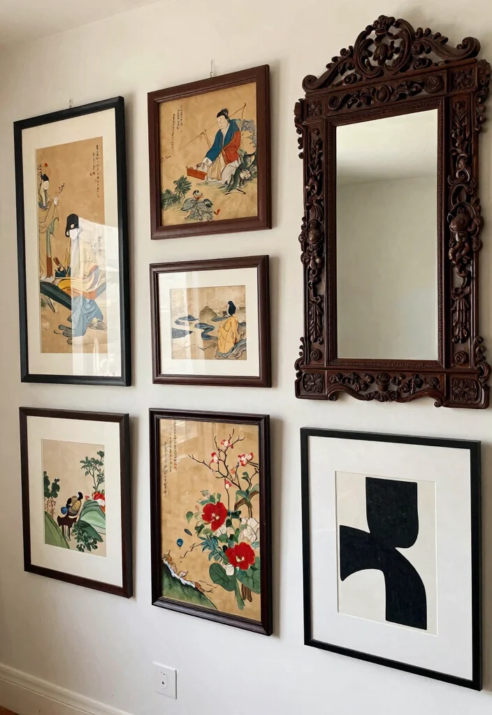 18 Indochine Living Room Ideas: Timeless East Meets West - 6. Artistic Wall Decor 1