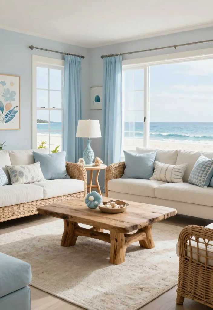 18 Living Room Mood Board Ideas To Define Your Style - 11. Coastal Retreat: Beachy Vibes 1
