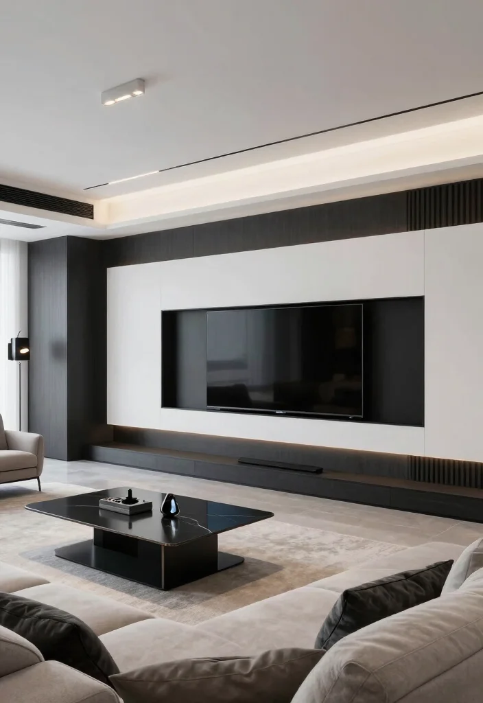 18 Living Room Mood Board Ideas To Define Your Style - 15. Tech-Savvy Space: Smart and Stylish 1