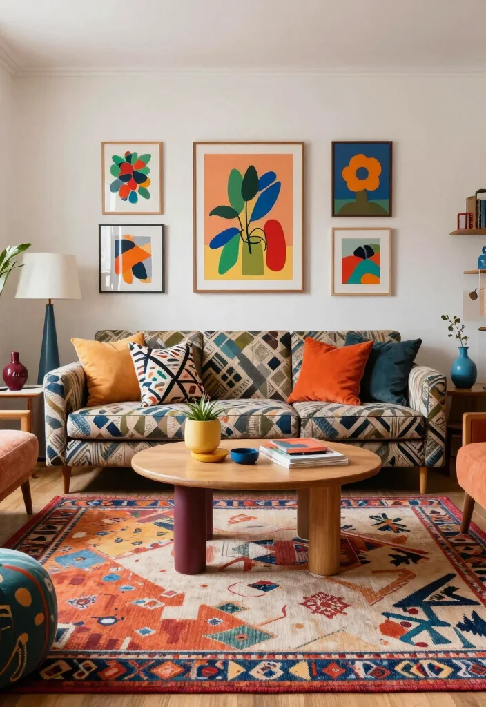 18 Living Room Mood Board Ideas To Define Your Style - 17. Playful Patterns: Mixing and Matching 1