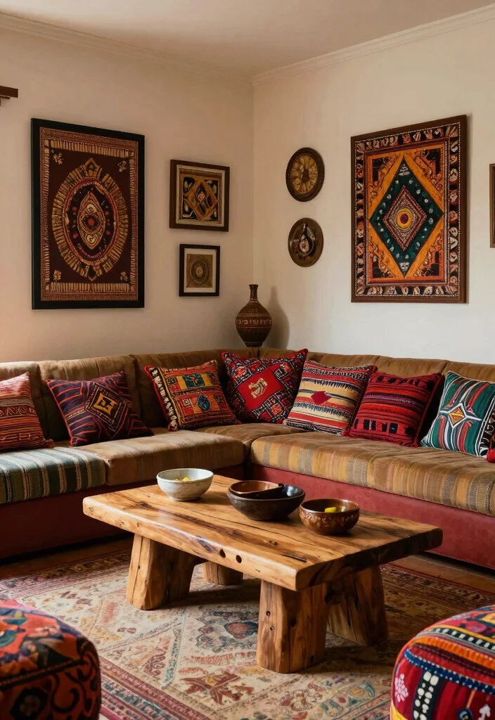18 Living Room Mood Board Ideas To Define Your Style - 9. Global Influence: Cultural Inspirations 1