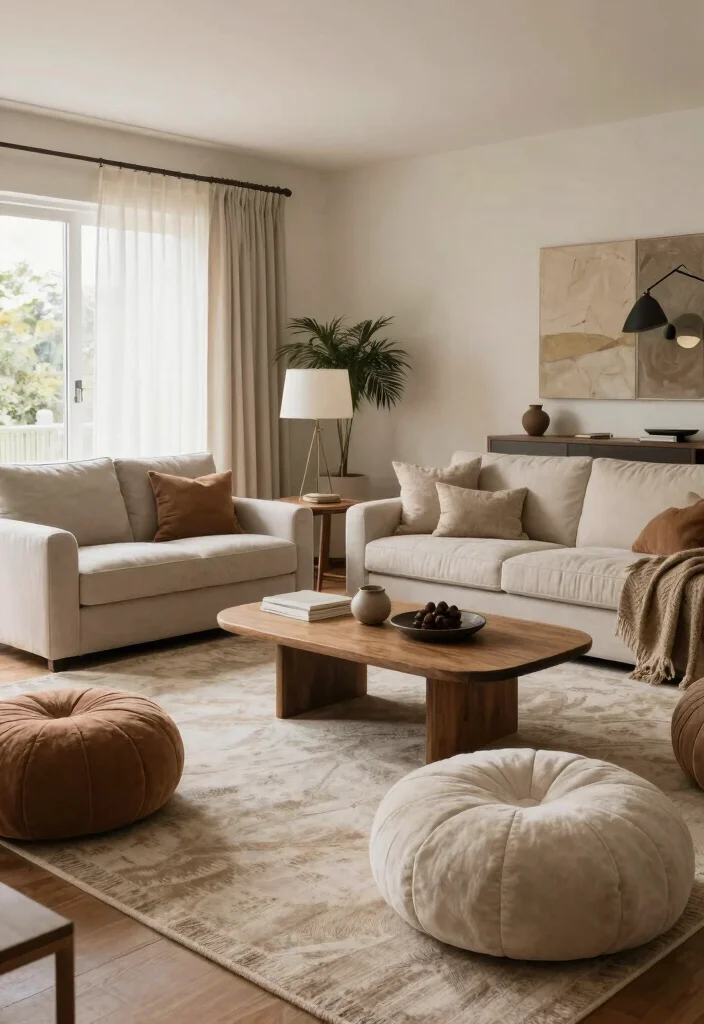 18 Living Room With TV Ideas Balanced Comfort and Style - 14. Soft Seating Options 1