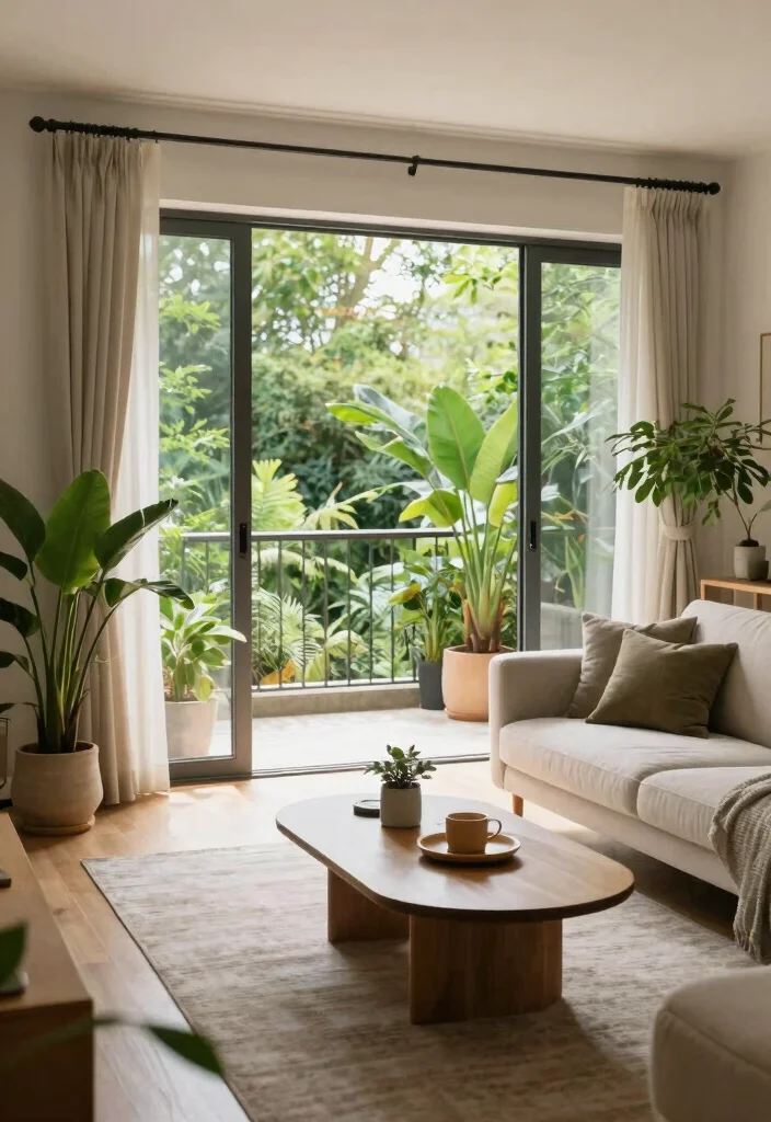 18 Living Room With TV Ideas Balanced Comfort and Style - 16. Blending Indoor-Outdoor Elements 1