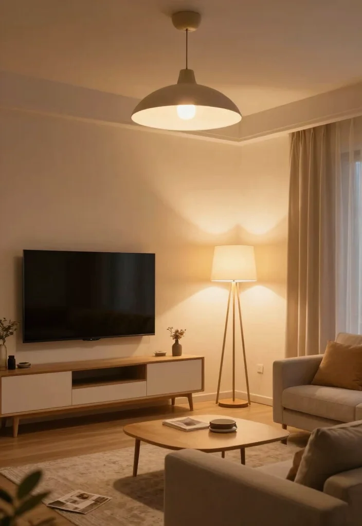 18 Living Room With TV Ideas Balanced Comfort and Style - 9. Layered Lighting 1