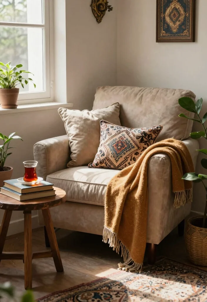 18 Persian Living Room Ideas: Rich Patterns and Heritage - 7. Create a Cozy Nook 1