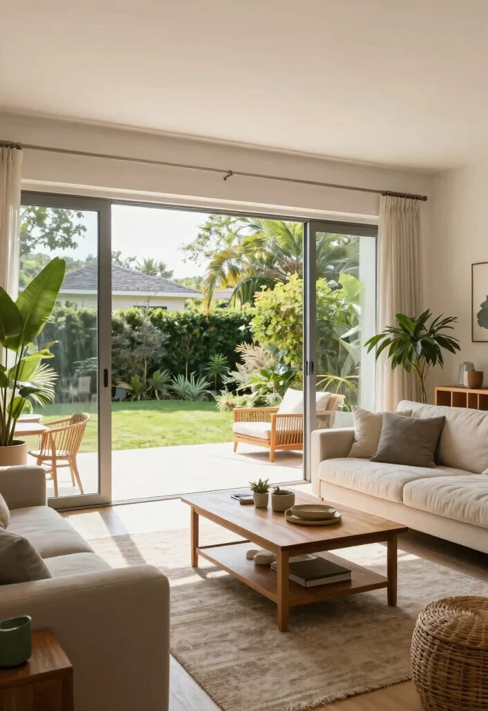 18 Transitional Living Room Ideas Perfect Balance of Styles - 17. Indoor-Outdoor Connection 1