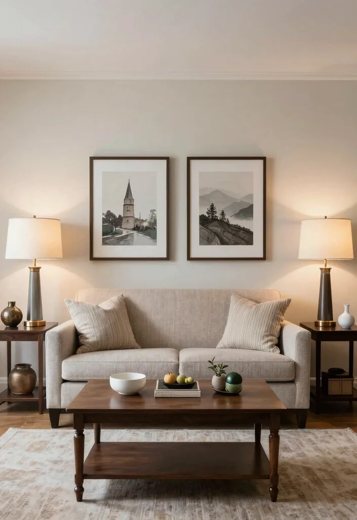 18 Transitional Living Room Ideas Perfect Balance of Styles - 18. Balanced Symmetry 1