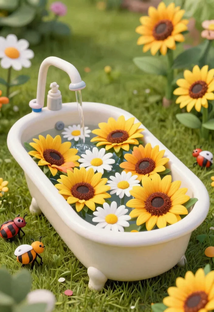 12 Bathtub Planter Ideas That Turn Old Tubs Into Garden Centerpieces - 10. Children's Play Garden 1