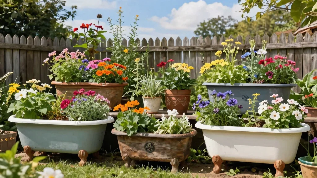 12 Bathtub Planter Ideas That Turn Old Tubs Into Garden Centerpieces