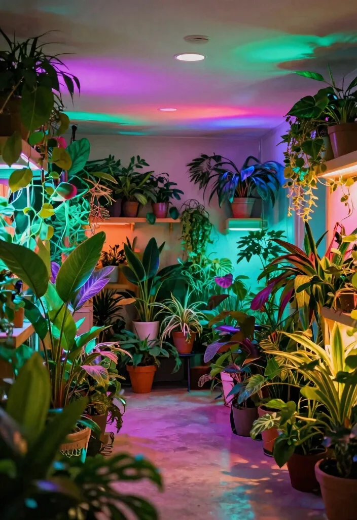 12 Ceiling Surface Light Ideas That Install Without Cutting Holes - 11. Color-Changing Ceiling Lights for Dynamic Effects 1