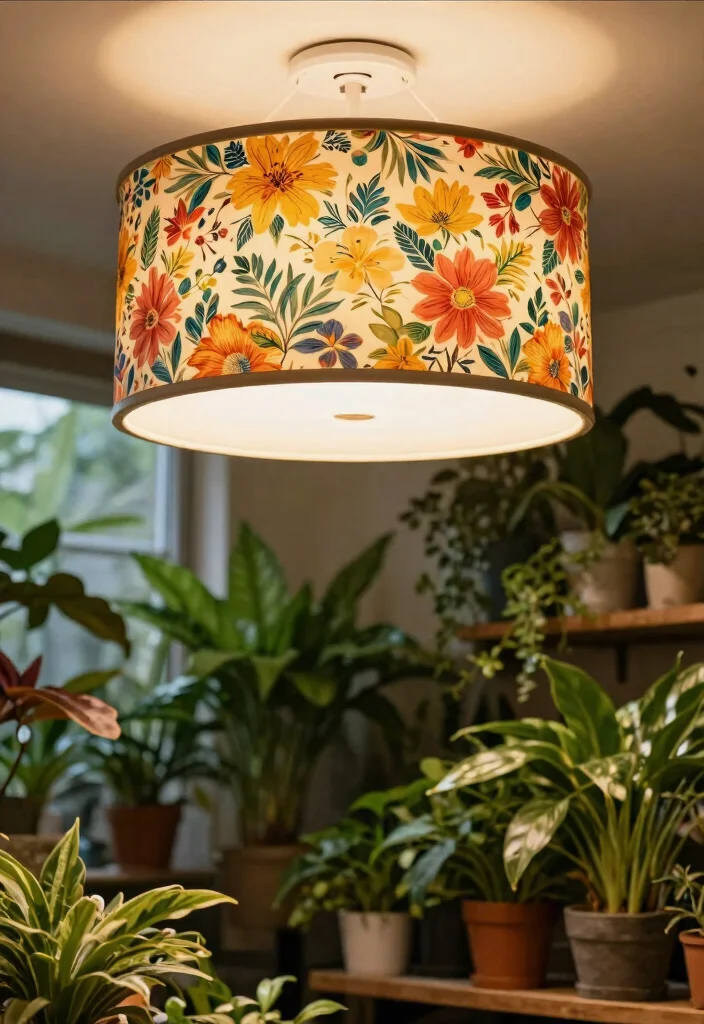 12 Ceiling Surface Light Ideas That Install Without Cutting Holes - 9. Drum Shade Ceiling Lights for a Statement Piece 1