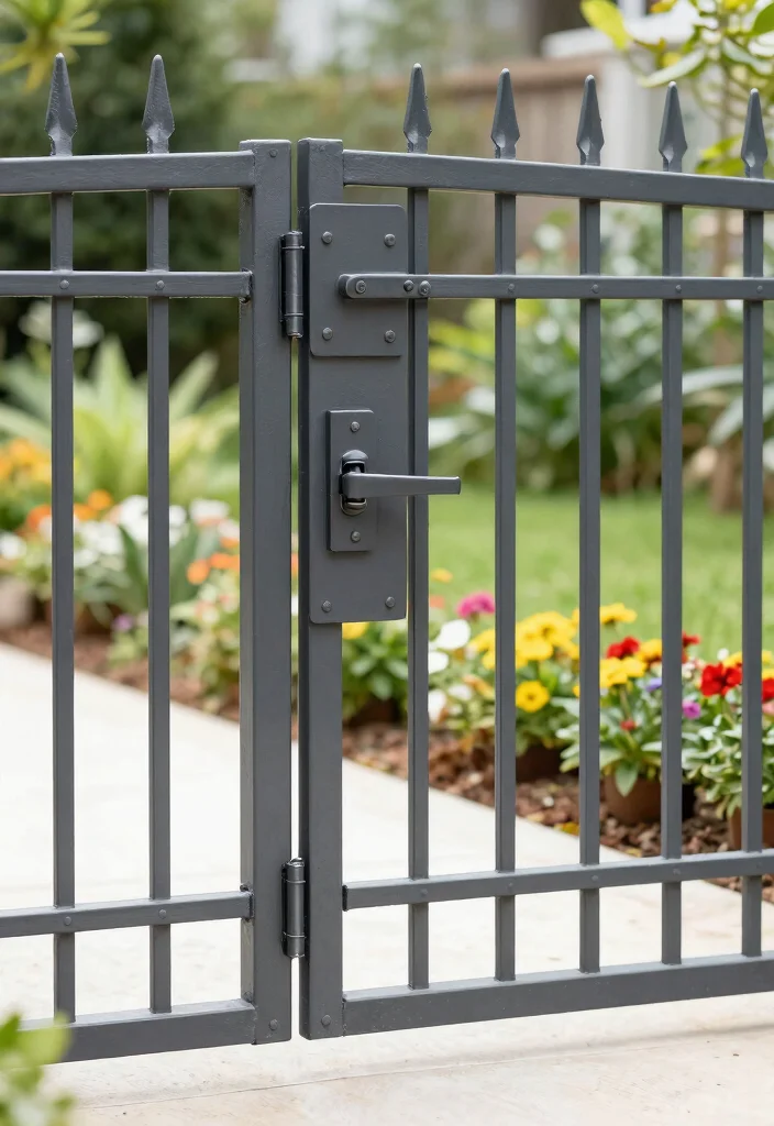 12 Durable Wrought Iron Patio Gates That Last for Years Without Rusting - 8. Security Features: Combining Safety and Style 1