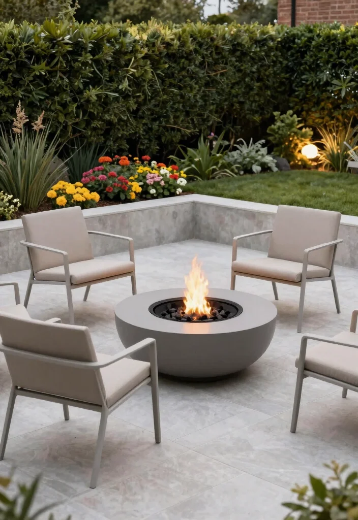 12 Fire Pit Seating Ideas That Keep Everyone Warm and Close 3 12 Fire Pit Seating Ideas That Keep Everyone Warm and Close - 2. Modern Minimalist Chairs 1