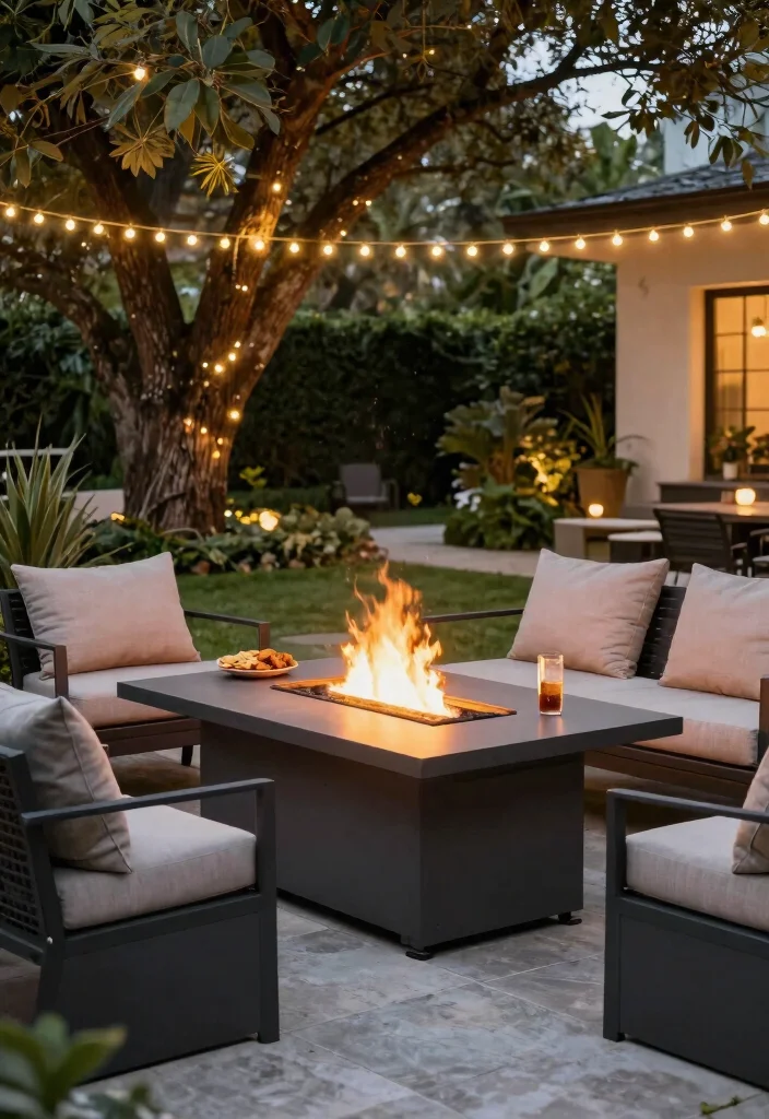 12 Fire Pit Seating Ideas That Keep Everyone Warm and Close 5 12 Fire Pit Seating Ideas That Keep Everyone Warm and Close - 4. Fire Pit Tables 1