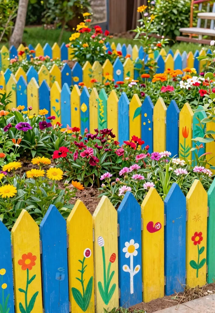 12 Garden Deer Fence Ideas That Actually Keep Them Out - 10. Colorful Painted Fences 1