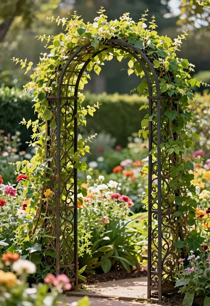 12 Garden Deer Fence Ideas That Actually Keep Them Out - 7. Decorative Garden Trellis 1
