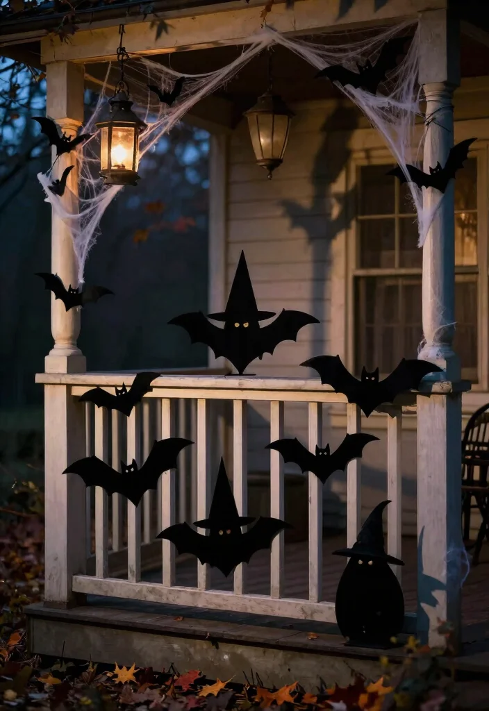 12 Halloween Porch Sign Ideas That Store Flat for Next Year - 3. Spooky Silhouette Signs 1